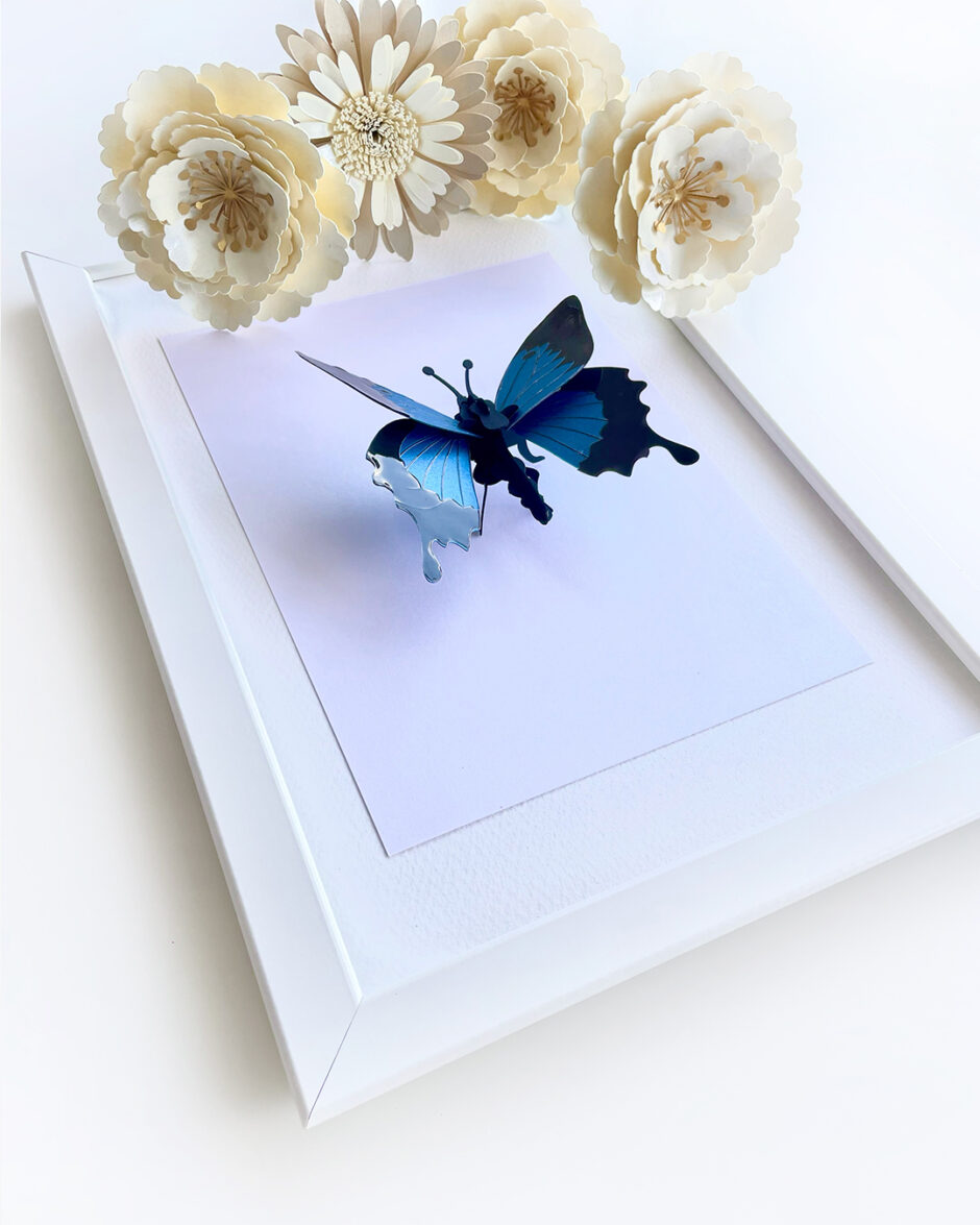 Mariposa Morpho Azul Rompecabezas 3D - Imagen 2