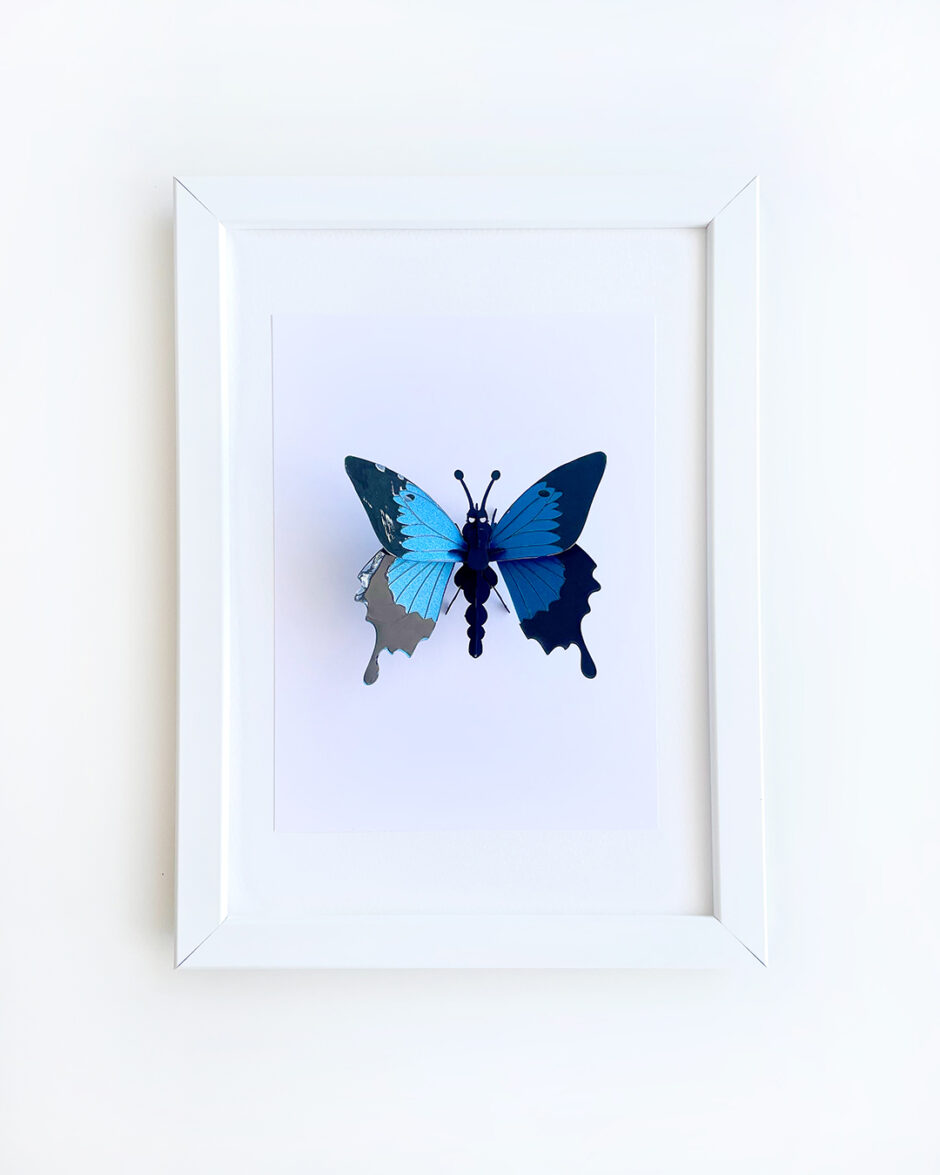 Mariposa Morpho Azul Rompecabezas 3D