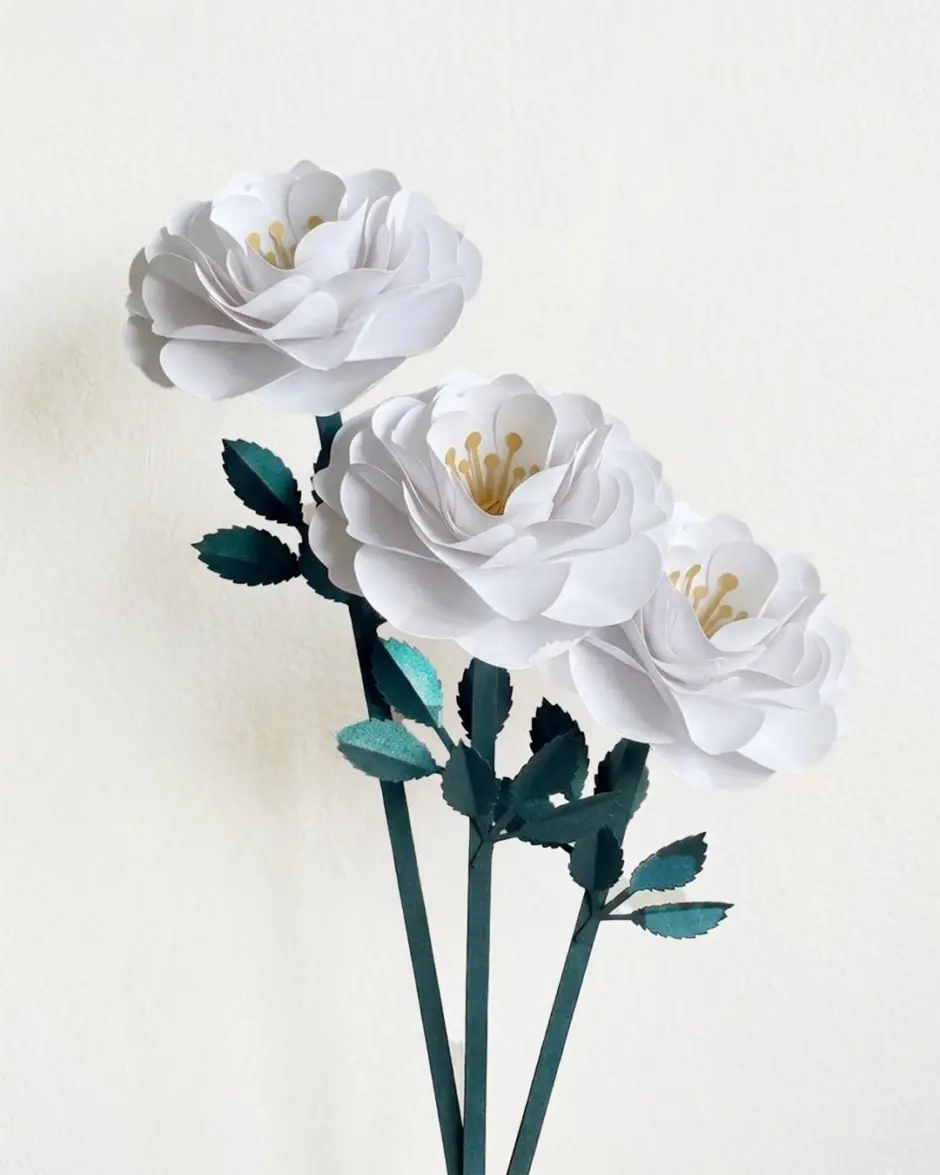 Rosas Blancas Set x3