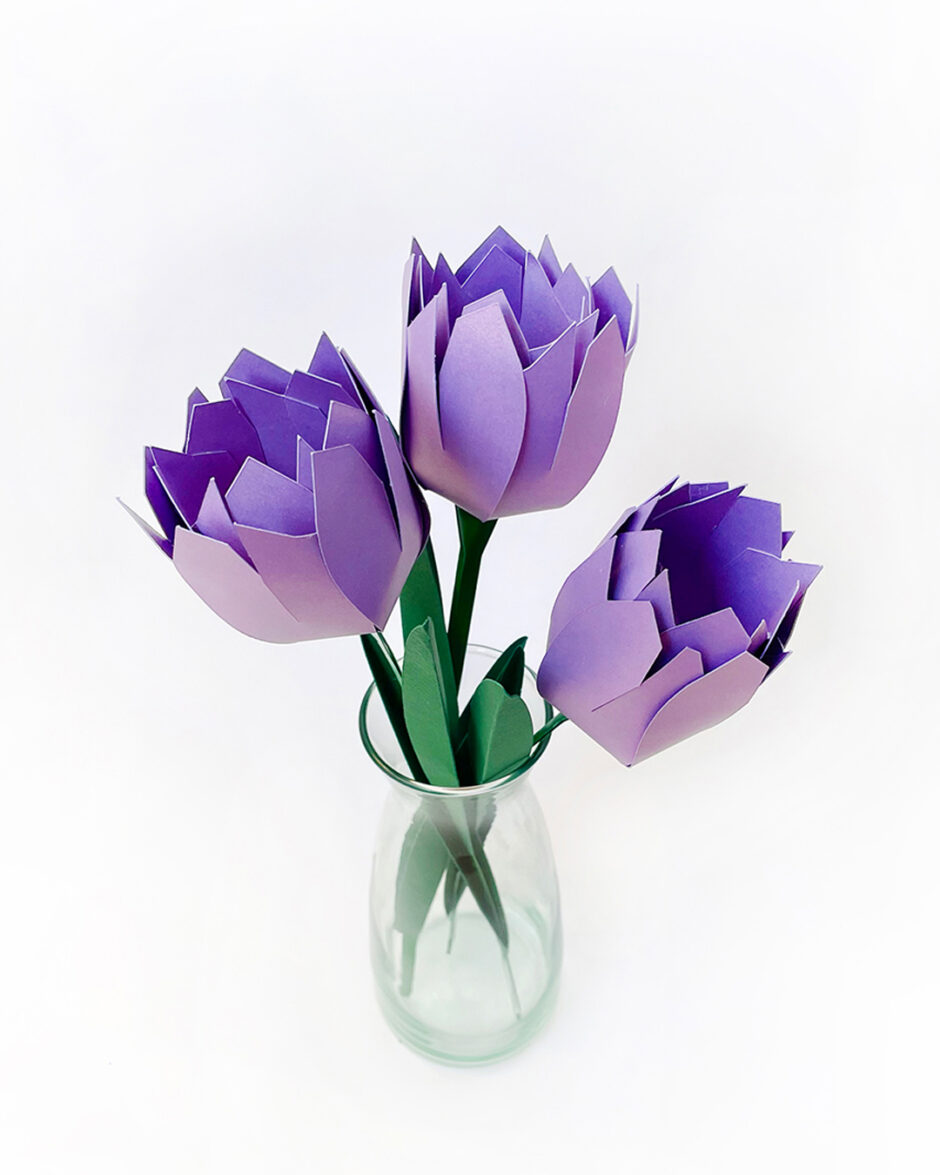 Tulipanes Violetas Set x3
